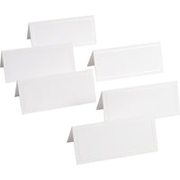 Gartner Studios® - Cartons nominatifs, 3 1/4 po x 1 5/8 po, blanc avec bordure ivoire nacré, paq./48-Cartons blancs avec bordure nacrée
