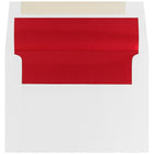 JAM Paper Enveloppes avec revêtement intérieur et fermeture gommée, 5 1/2 x 8 1/8 po, blanc avec intérieur rouge, paq./100-Blanc avec intérieur rouge