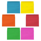 JAM Paper - Enveloppes invitation de format A8 - 5 -5 x 8 -125 po - couleurs vives variées - Paquet de 150 -L'assortiment comprend 25 enveloppes de chaque couleur, pour un total de 150 enveloppes (6 paquets)