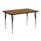 Flash Furniture – Table d’activités rectangulaire, surface stratifiée de 24 x 48 (po) et pattes standards réglables, chêne-Table d'activités rectangulaire populaire