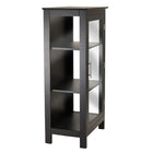 Winsome – Armoire vitrée Poppy-Les dimensions des 3 tablettes sont de 19,69 larg. x 14,06 prof. po. La hauteur de l’air dégagée à partir de la tablette inférieure est de 12,83 po.