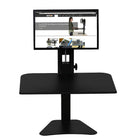 Victor – Convertisseur de bureau assis/debout manuel High Rise pour un moniteur (DC300)-Convertisseur de bureau assis/debout pour les moniteurs conformes à VESA MIS-D pour une utilisation polyvalente