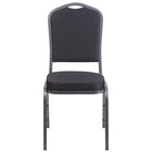 Flash Furniture – Chaises empilables Hercules de la série Crown avec motifs noirs et cadre argenté, 4/pqt-Capacité de poids de 500 lb