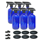 Wamaco Glass 16 Oz Spray Bouteilles, Bleu, paquet de 4-Utilisation pour les huiles essentielles, désinfectant et solutions de nettoyage