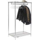 Nexel Porte-manteau a 2 tablettes et 12 cintres - 36 L x 24 D x 63 H - Chrome-Dimensions: 36 L x 24 D x 63 H