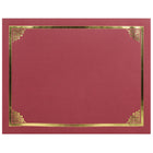 St. James - Porte-certificats/porte-documents - bordure dorée - finition lin - rouge - paquet de 5 - 83804-Ajoutez une touche d'élégance, de cérémonie et de sincérité à l'attribution de reconnaissance