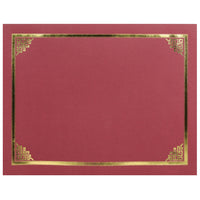 St. James - Porte-certificats/porte-documents - bordure dorée - finition lin - rouge - paquet de 5 - 83804-Ajoutez une touche d'élégance, de cérémonie et de sincérité à l'attribution de reconnaissance