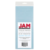 JAM PaperMD – Papier de soie, bleu layette, 10 paquets de 10 (1152347g)-Thème de bébé, bleu