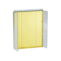 Azar Displays – Présentoir à panneau perforé Powerwing, 16 x 20,25 po, jaune (700357-YEL)-En panneau perforé