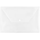JAM Paper Enveloppes originales format légal avec fermeture à pression, 9 1/2 x 14 1/2 po, transparent, paquet de 12-Transparent