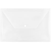 JAM Paper Enveloppes originales format légal avec fermeture à pression, 9 1/2 x 14 1/2 po, transparent, paquet de 12-Transparent