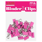 JAM PaperMD – Petites pinces relieuses, 3/4 po (19 mm), rose, 125/paquet-Taille : 0,75 po