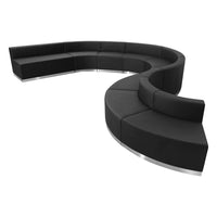 Flash Furniture – Alon Series ZB803600SBK, ensemble de réception 9 pièces, cuir souple,noir-Revêtement doux en cuir noir.