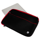 Housse de Protection Ordinateur Vangoddy Pochette PC Portable Ultrabook Sacoche Laptop Compatible 14 po,Noir et Rouge-Le compartiment arrière zippé est idéal pour contenir des accessoires