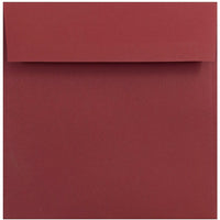JAM Paper Enveloppes carrées format invitation avec fermeture gommée, 6 x 6 po, rouge foncé, 1000/paquet-Rouge foncé