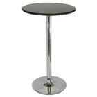 Nicer Furniture - table de bar ronde de 28 po - base chromée-Une table légère et polyvalente qui peut s'adapter à différents environnements : bars, bistros, restaurants et lieux événementiels