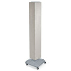 Azar Displays – Présentoir à panneaux perforés emboîtables à 4 côtés, 60 x 8 x 8 (po), blanc (703390-WHT)-Plastique durable moulé par injection