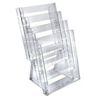 Azar Displays – Présentoir à dépliants format lettre à quatre niveaux modulaire pour le comptoir, 2/paquet (252311)-Le comptoir mesure 11 haut. x 8 1/2 larg. (po)