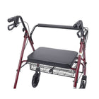 Drive Medical - Rollator bariatrique robuste avec siège rembourré, rouge-26,75 long. x 30,50 larg. x 35,25 haut. (po)