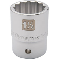 Dynamic Tools – Douille SAE de longueur standard de 1 7/8 po, 12 points avec prise de 3/4 po, fini chromé-Taille : 1 7/8 po