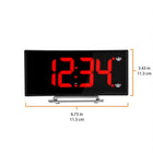 Marathon Watch - Horloge LED à affichage incurvé avec double alarme et port de charge USB - Noir-Alarme Avec Snooze : alarme facile à régler avec fonction snooze (intervalles de 5 minutes)