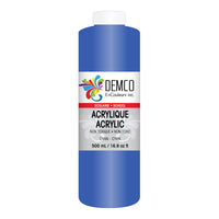 DEMCO EnCouleurs Inc Acrylique scolaire - 500 mL - Cyan-Acrylique scolaire