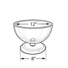 Azar Displays – Bol de présentation simple sur comptoir, 12 po (720012)-Hauteur totale : 8,5 po