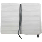 JAM Paper - Carnet ligné couv. rigide et fermeture élastique, grand, journal 5,88 x 8,5, gris, 2/paquet (340528858g)-Comprend 70 feuilles de papier blanc