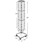 Azar Displays – Présentoir à panneaux perforés emboîtables et à roulettes, 8 x 8 x 60 po, vert (703390-GRE)-4 panneaux emboîtables perforés pour comptoir