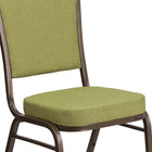 Chaise de banquet HERCULES empilable, dossier couronne, tissu citron, siège épais 2,5 po, cadre or filonien (FD-C01-GV-8-GG)-Panneau arrière sans couture