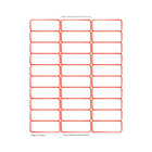 Geographics - Étiquettes D'adresseà bordure rouge BL, paquet de 90-Blanc avec étiquettes d'adresse en feuille rouge
