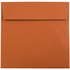 JAM Paper Enveloppes carrées de 6,5 x 6,5 po, orange foncé, 1000/paquet (3157452b)-Enveloppes carrées pour invitation