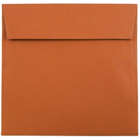 JAM Paper Enveloppes carrées de 6,5 x 6,5 po, orange foncé, 1000/paquet (3157452b)-Enveloppes carrées pour invitation