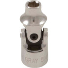 Gray Tools – Douilles cardan universel de 7 mm x 1/4 po, 6 pans, longueur standard, chromé-Taille : 7 mm