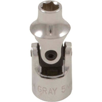 Gray Tools – Douilles cardan universel de 7 mm x 1/4 po, 6 pans, longueur standard, chromé-Taille : 7 mm