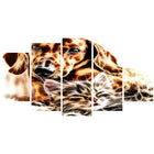Designart – Imprimé sur toile, meilleurs amis chat et chien (PT2413-373)-Impression