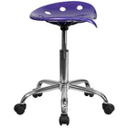Flash Furniture – Tabouret tracteur vibrant de 25,75 pouces, violet (LF214AVIOLET)-Siège de tracteur moulé pour confort