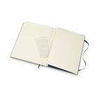 Moleskine – Carnet de la collection Classic, très grand format, ligné, bleu saphir, couverture rigide-La reliure collée se pose à plat