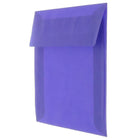 JAM Paper Enveloppes translucides de 8,5 x 8,5 po, bleu primaire, 50/paquet-Intérieur vierge où écrire un mot personnalisé