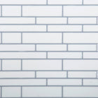 CTG Brands Multi Rectangular Wall Tile, 10" x 10", White, 6 Pack-Ensemble : livré dans une boîte de 6 feuillets de carreaux muraux de qualité supérieure, adaptés aux surfaces lisses et propres
