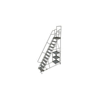 Tri-Arc – Échelle roulante pour la cueillette de marchandise, 24 x 120 po, 12 paliers, à perforations (KDSP112246)-Matériau du cadre : Acier