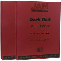 JAM Paper Papier texturé, 8 1/2 x 11 po, rouge foncé, 100 feuilles/paq.-Rouge foncé