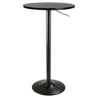 Nicer Furniture - table de bar à hauteur réglable de 24 po - base noire-Une table légère et polyvalente qui peut s'adapter à différents environnements : bars, bistros, restaurants et lieux événementiels