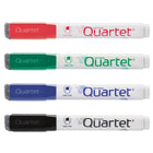 Quartet - Marqueurs effaçables à sec Classic − Pointe biseautée − Couleurs assorties − Paquet de 4-Marqueurs effaçables à sec classiques pour tableaux en verre
