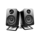 Kanto – Supports de haut-parleur de table S4 pour haut-parleurs de taille moyenne, noir-Supporte des haut-parleurs pesant jusqu'à 8 livres
