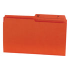 Hilroy - Chemises à onglet - format légal - 9 po x 14 7/8 po - orange - paquet de 100-Chemises à onglet colorées de format légal