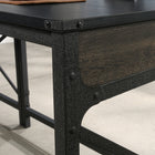 Sauder - La Collection Foundry Road Retour de Bureau - Finition Carbon Oak-Bords thermoplastiques resistants aux chocs et de haute qualite.