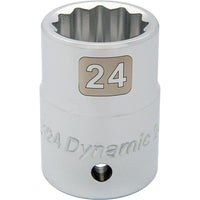 Dynamic Tools – Douille à fini chromé de longueur standard de 20 mm, métrique, 12 points avec prise de 3/4 po-Taille : 20 mm