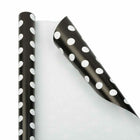 JAM Paper -  Emballage cadeau – Papier d'emballage à pois – 25 m². Ft - Noir à pois blancs - Rouleau vendu à l'unité-La superficie parfaite pour emballer rapidement et facilement vos cadeaux