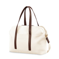 Samsonite - Virtuosa Sac de Voyage 14,1 po - Blanc Cassé-Le revêtement extérieur est fabriqué à partir d’un mélange de coton et de tissu créé à partir de bouteilles en PET recyclées à 100 % après consommation